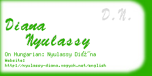 diana nyulassy business card